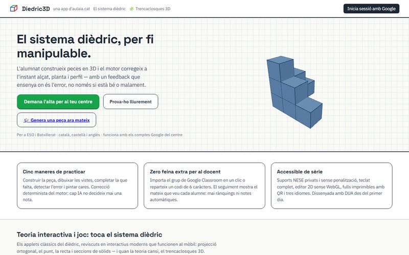 Pàgina d'inici de Diedric3D