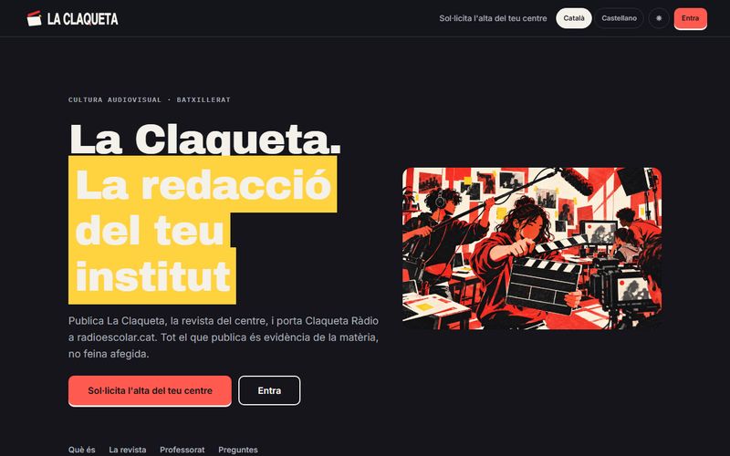 Pàgina d'inici de La Claqueta