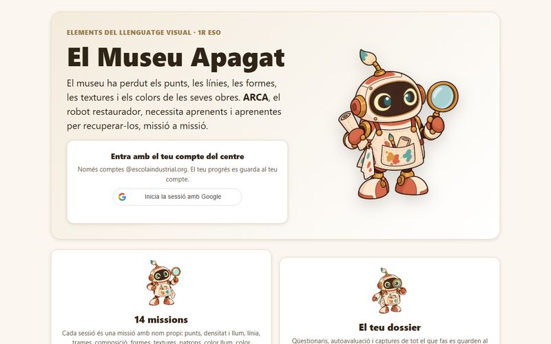 Pàgina d'inici de El Museu Apagat